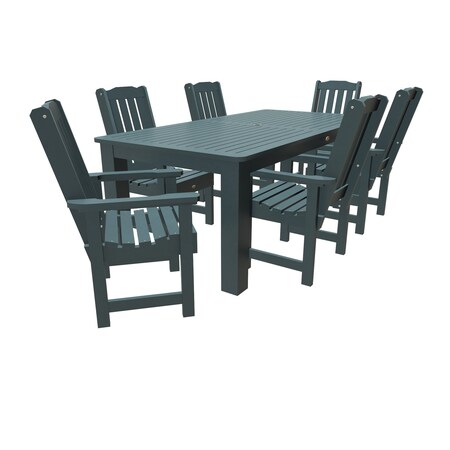 Highwood Usa Lehigh 7pc Rectangular Outdoor Patio Furniture Dining Set 84 x 42 AD-ST7LH1CO5AA-NBE